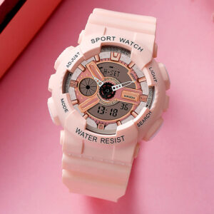 MD4103-Plastic Quartz Analogue + Digital CASIO watch