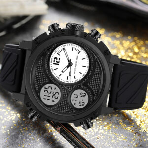 MD4911-Plastic Quartz Analogue + Digital watch